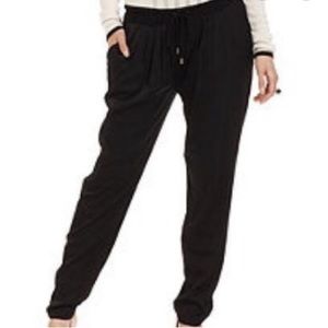 Perfect Fitting Black Dressy Joggers Rich Fabric